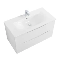 Тумба с раковиной BelBagno Marino-cer-n 80 подвесная, bianco lucido