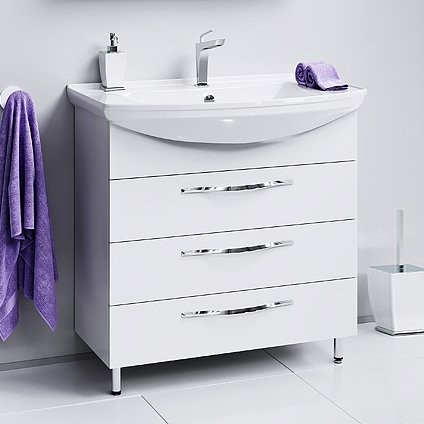 Тумба под раковину Aqwella Allegro 85 с 3 ящиками