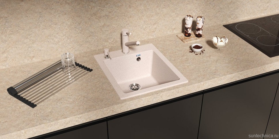 Смеситель для кухни Ulgran U-025 песочный