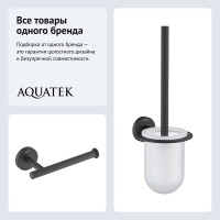 Набор Держатель AQUATEK Оберон AQ4208MB матовый черный + Ершик AQ4210MB матовый черный Набор Держатель AQUATEK Оберон AQ4208MB матовый черный + Ершик AQ4210MB матовый черный