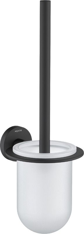 Набор Держатель AQUATEK Оберон AQ4208MB матовый черный + Ершик AQ4210MB матовый черный