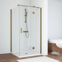 Душевой уголок Vegas Glass AFP-Fis TUR NOVO h1890 110*80 05 01 R профиль бронза, стекло прозрачное