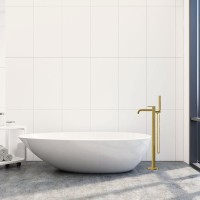 Напольный смеситель для ванны с душем Vincea Desire VTF-1DBG брашированное золото