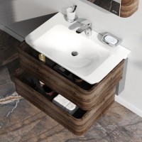 Тумба с раковиной AM.PM Sensation 80 подвесная, орех