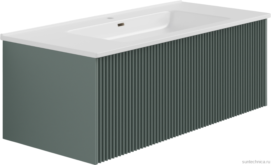 Тумба с раковиной La Fenice Terra 100 подвесная, grigio, раковина Slim Line 100 см