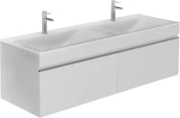 Тумба с раковиной Velvex Pulsus 140 подвесная, белая