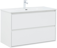 Тумба под раковину без столешницы Aquanet Милан 100 белая глянцевая Тумба под раковину без столешницы Aquanet Милан 100 белая глянцевая