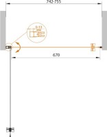 Душевая дверь в нишу Cezares Eco ECO-O-B-1-75-P-Cr стекло punto