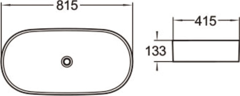 Накладная раковина SantiLine SL-1079