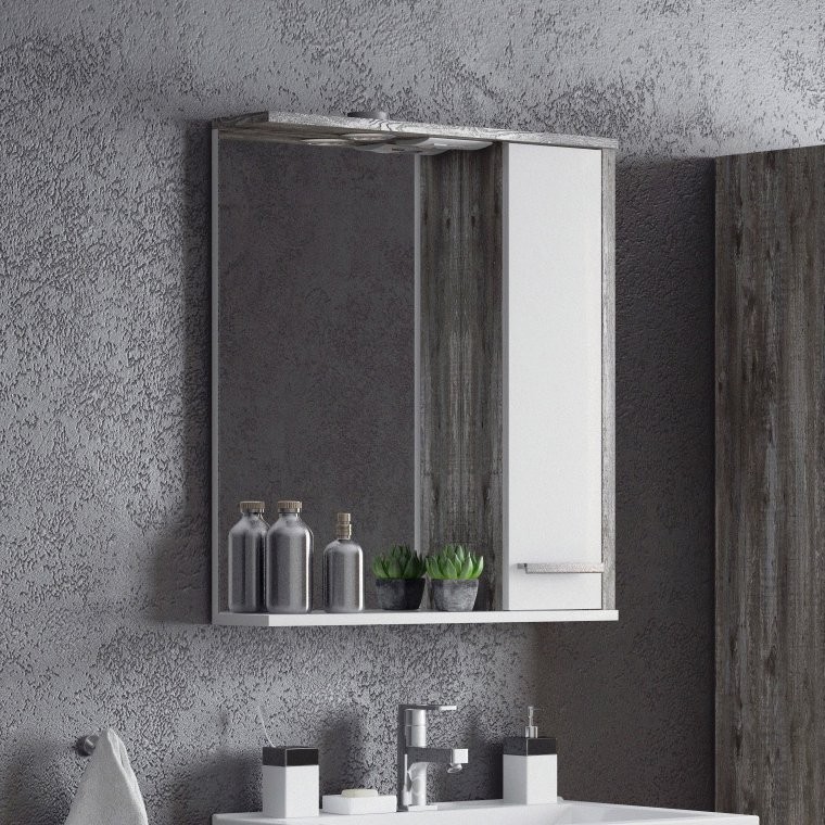 Зеркало Corozo Лорена 75 R антик, с подсветкой