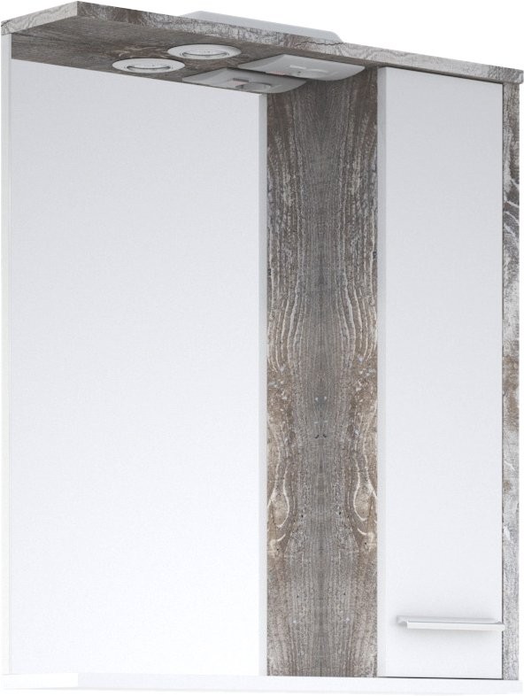 Зеркало Corozo Лорена 75 R антик, с подсветкой