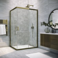 Душевой уголок Vegas Glass ZA-F Tur Novo h1900 110*80 05 01 профиль бронза, стекло прозрачное