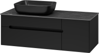 Тумба под раковину со столешницей Misty Роял 120 черная Тумба под раковину со столешницей Misty Роял 120 черная