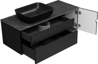 Тумба под раковину со столешницей Misty Роял 120 черная Тумба под раковину со столешницей Misty Роял 120 черная