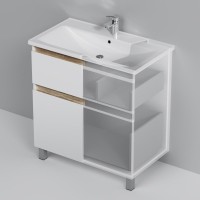 Тумба с раковиной AM.PM X-Joy 80, напольная, белый глянец