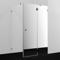 Душевой уголок Wasserkraft Paar 88H07R-MR 120х90 см, стекло зеркальное, фурнитура розовое золото