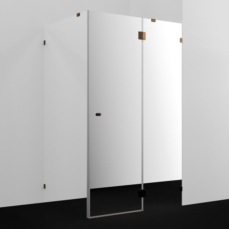 Душевой уголок Wasserkraft Paar 88H07R-MR 120х90 см, стекло зеркальное, фурнитура розовое золото