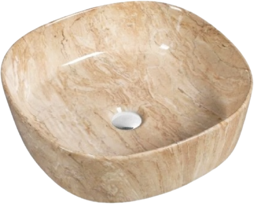 Накладная раковина SantiLine SL-7024 коричневый мрамор