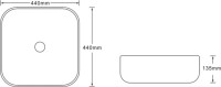 Накладная раковина SantiLine SL-7024 коричневый мрамор