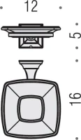 Мыльница Colombo Design Portofino B3201.BR настенная, стеклянная, бронзовая Мыльница Colombo Design Portofino B3201.BR настенная, стеклянная, бронзовая