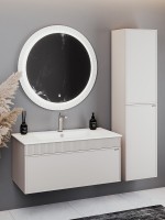 Мебель для ванной комнаты Comforty Мадрид 100 подвесная, серый шелк