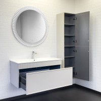 Мебель для ванной комнаты Comforty Мадрид 100 подвесная, серый шелк