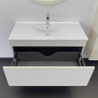 Мебель для ванной комнаты Comforty Мадрид 100 подвесная, серый шелк