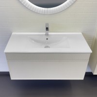 Мебель для ванной комнаты Comforty Мадрид 100 подвесная, серый шелк