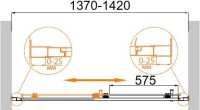 Душевая дверь в нишу Cezares Molveno BF 1 140 C Cr IV