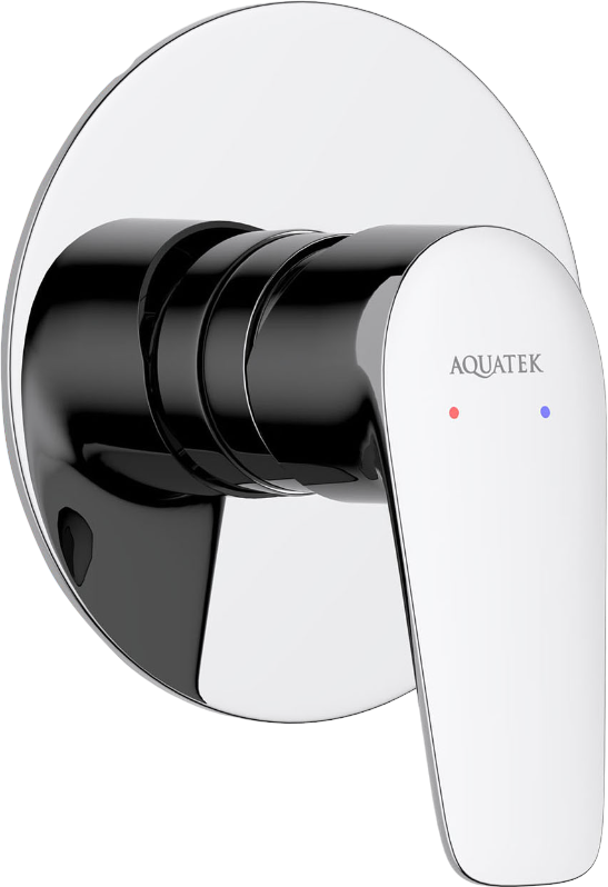 Встраиваемый смеситель для душа и ванны AQUATEK Бетта AQ1166CR С ВНУТРЕННЕЙ ЧАСТЬЮ, хром