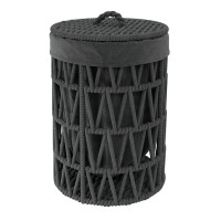 Корзина для белья Wasserkraft Mosel WB-460-L напольная, серая, черная, круглая, текстиль Корзина для белья Wasserkraft Mosel WB-460-L напольная, серая, черная, круглая, текстиль