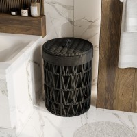 Корзина для белья Wasserkraft Mosel WB-460-L напольная, серая, черная, круглая, текстиль Корзина для белья Wasserkraft Mosel WB-460-L напольная, серая, черная, круглая, текстиль