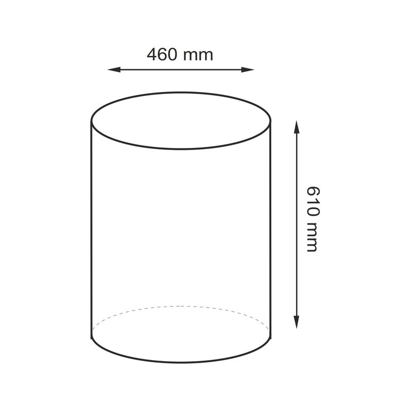Корзина для белья Wasserkraft Mosel WB-460-L напольная, серая, черная, круглая, текстиль