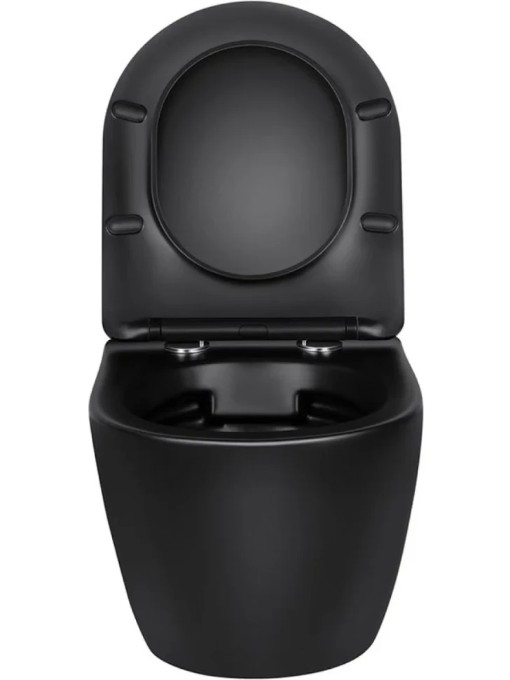 Комплект Унитаз подвесной Vincea Globo VT1-14SMB черный + Звукоизоляция Grohe + Инсталляция Solido 38811KF0 3 в 1 с кнопкой смыва