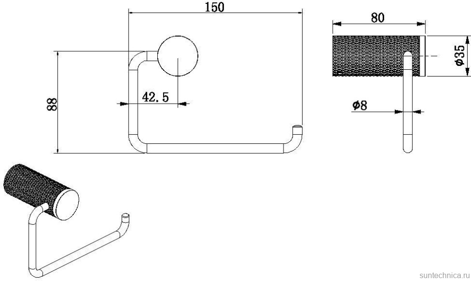 Держатель для туалетной бумаги Allen Brau Priority 6.31C07-BN брашированный никель