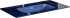 Тумба с раковиной Armadi Art Lucido 100 насыщенный синий, раковина 852-100-BL, ножки хром