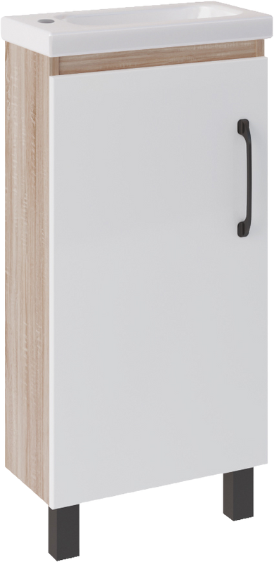 Тумба с раковиной ASB-Mebel Адель 40 белая, дуб сонома