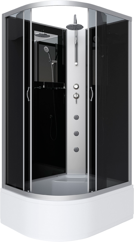 Душевая кабина Niagara Classic NG-2510-14RBKTG 120х80 см, без крыши, с гидромассажем и тропическим  душем