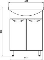 Тумба с раковиной ASB-Mebel Мессина 60/2 Тумба с раковиной ASB-Mebel Мессина 60/2