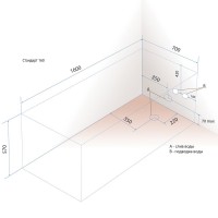 Акриловая ванна Triton Стандарт 160x70 см, пристенная, белая, на ножках