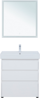Мебель для ванной комнаты Aquanet Nova Lite 75 напольная, белая, 3 ящика