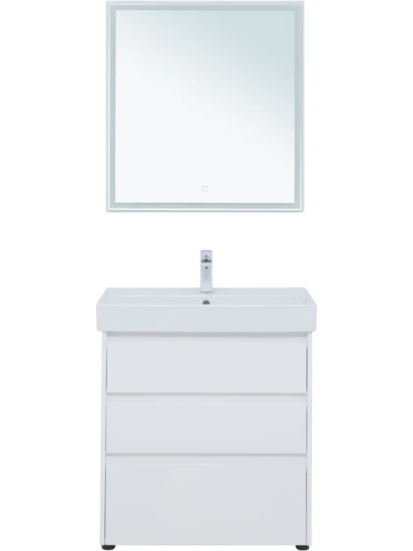 Мебель для ванной комнаты Aquanet Nova Lite 75 напольная, белая, 3 ящика