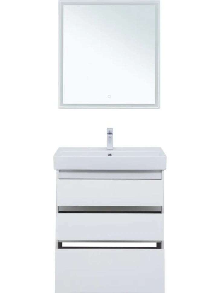 Мебель для ванной комнаты Aquanet Nova Lite 75 напольная, белая, 3 ящика