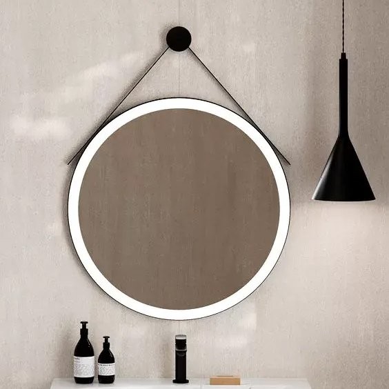 Зеркало круглое KERAMA MARAZZI Cono 70 с подсветкой, черное