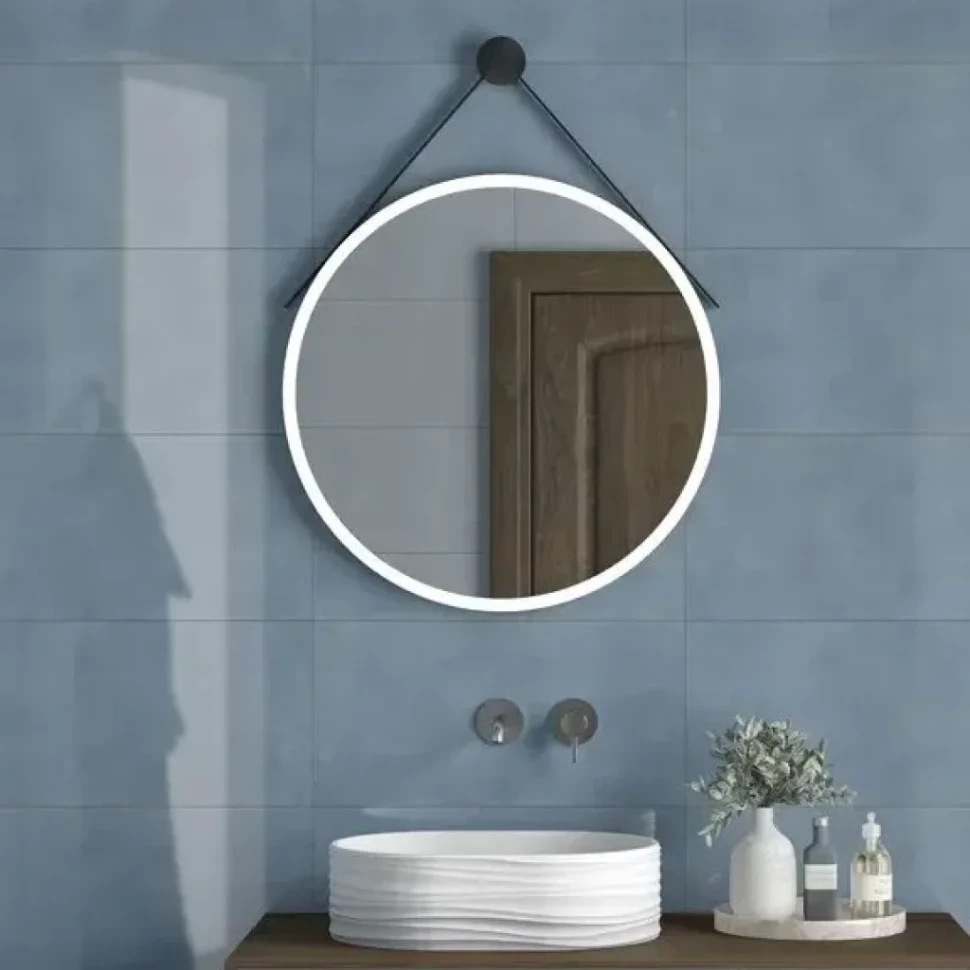 Зеркало круглое KERAMA MARAZZI Cono 70 с подсветкой, черное