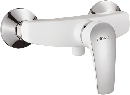 Смеситель для душа Shevanik S5016F белый, хром