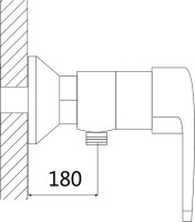 Смеситель для душа Shevanik S5016F белый, хром