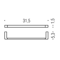 Держатель для полотенец Colombo Design MiniQ B5009.OM матовое золото
