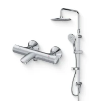 Душевой комплект Термостат AM.PM Like F8050000 для ванны с душем + Стойка F0780064 Душевой комплект Термостат AM.PM Like F8050000 для ванны с душем + Стойка F0780064