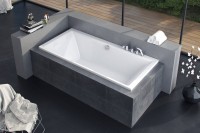 Акриловая ванна Excellent Crown Grand 190x90 см, пристенная, белая, с каркасом